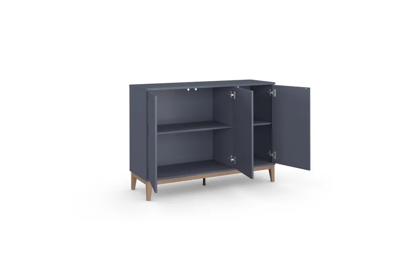 Skjenk Pelle 120x41x85 cm, Grå/Wotan Eik - 120x41x85 cm, Grå/Wotan Eik - Oppbevaring - Oppbevaringsmøbler - Sideboard & skjenker
