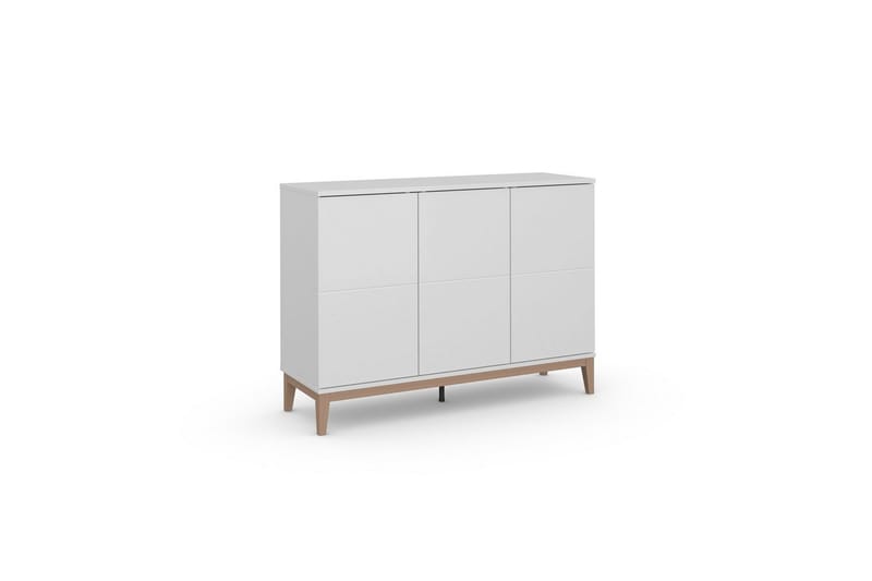 Skjenk Pelle 120x41x85 cm, Hvit/Wotan Eik - 120x41x85 cm, Hvit/Wotan Eik - Oppbevaring - Oppbevaringsmøbler - Sideboard & skjenker
