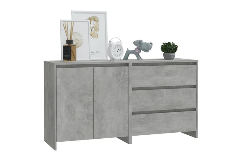 Skjenker 2 stk betonggrå konstruert tre - Grå - Oppbevaring - Oppbevaringsmøbler - Sideboard & skjenker