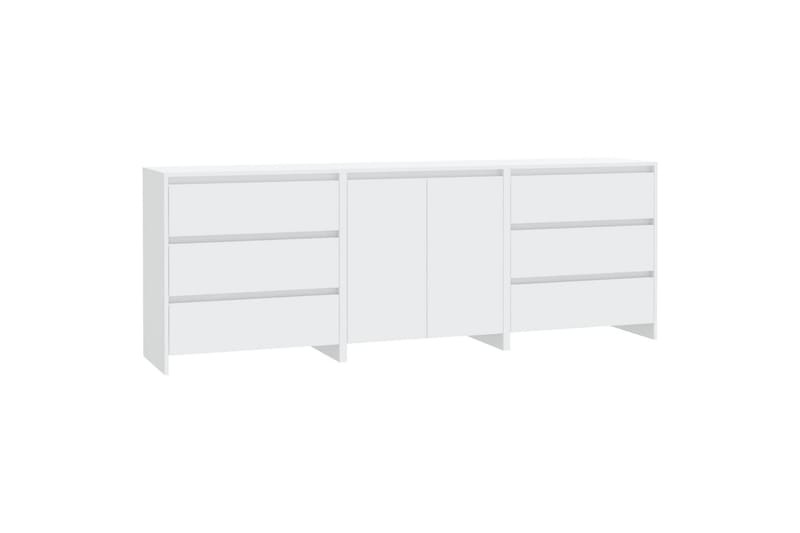 Skjenker 3 stk hvit konstruert tre - Hvit - Oppbevaring - Oppbevaringsmøbler - Sideboard & skjenker