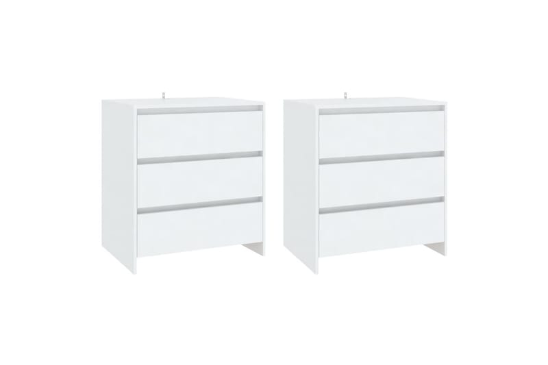 Skjenker 3 stk hvit konstruert tre - Hvit - Oppbevaring - Oppbevaringsmøbler - Sideboard & skjenker