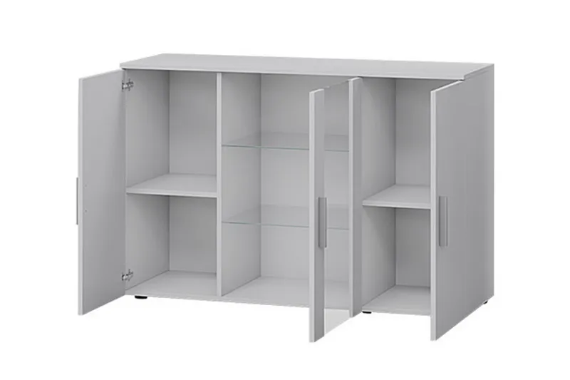 Soho Kommode 41x120 cm LED-belysning - Eik/Svart/Hvit - Oppbevaring - Oppbevaringsmøbler - Kommode