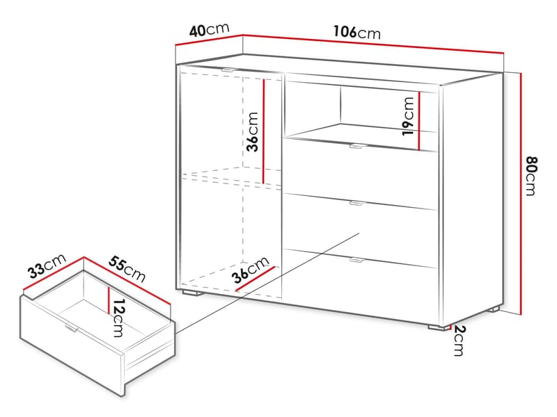 Sovren Kommode 106 cm - Brun - Oppbevaring - Oppbevaringsmøbler - Kommode