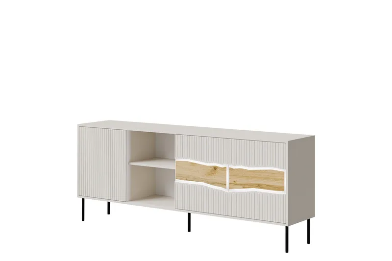 Stintino Skjenk 190x40 cm - Hvit/Grå - Oppbevaring - Oppbevaringsmøbler - Sideboard & skjenker