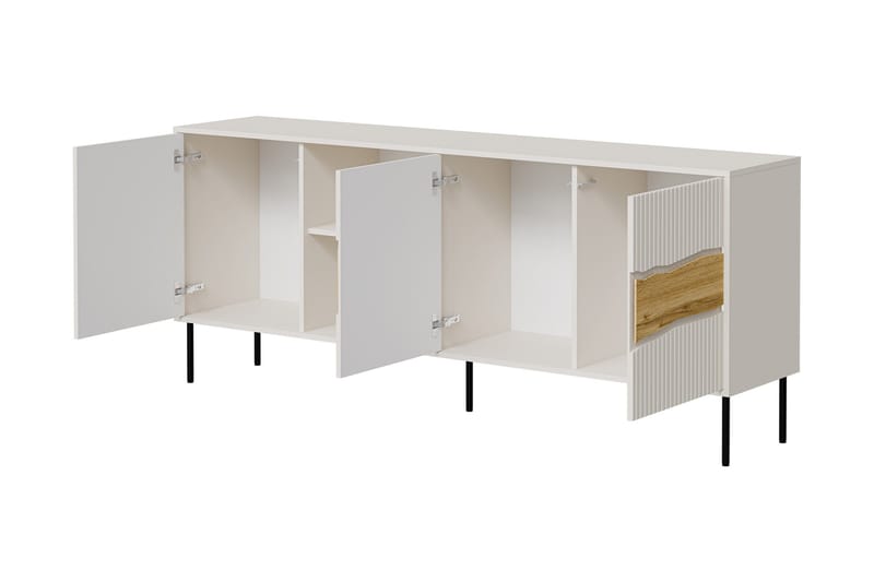 Stintino Skjenk 190x40 cm - Hvit/Grå - Oppbevaring - Oppbevaringsmøbler - Sideboard & skjenker