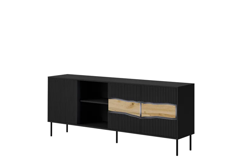 Svart/Brun Stintino Skjenk 190x40 cm