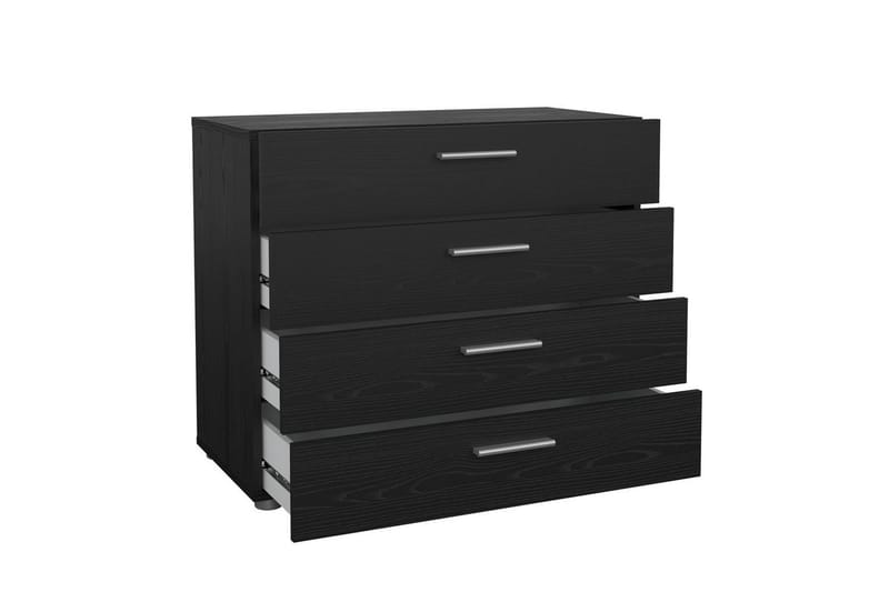 Suntia Kommode 80 cm - Svart/Gråfarget tre - Oppbevaring - Oppbevaringsmøbler - Kommode