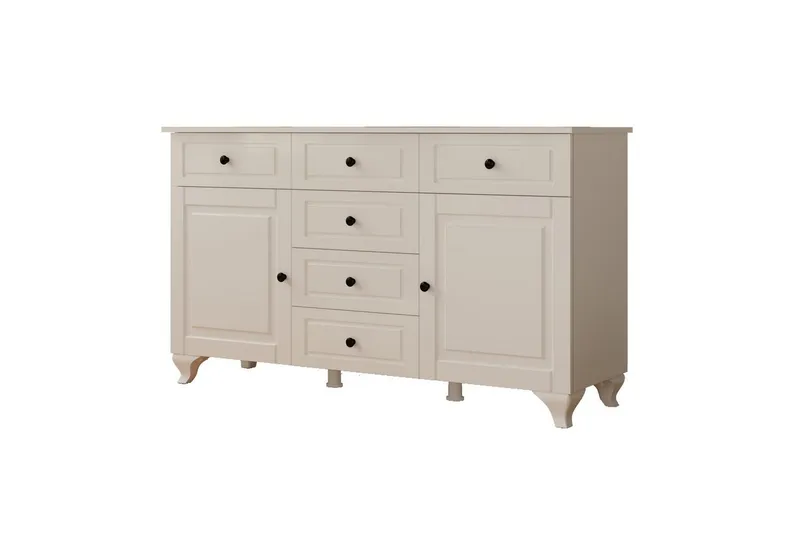 Thoro Hjørnekommode 130 cm, Matt Hvit