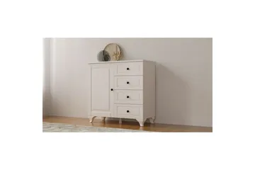 Thoro Hjørnekommode 87 cm - Matt Hvit - Oppbevaring - Oppbevaringsmøbler - Kommode - Entrekommode