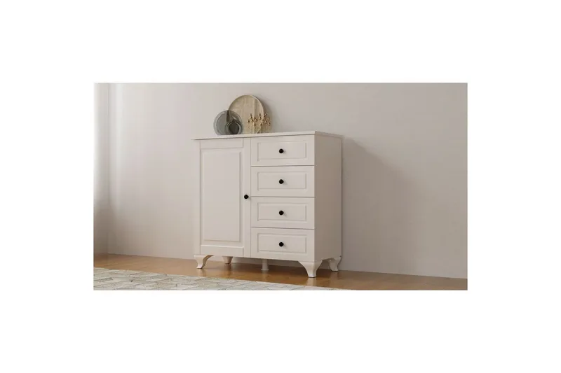 Thoro Hjørnekommode 87 cm - Matt Hvit - Oppbevaring - Oppbevaringsmøbler - Kommode - Entrekommode