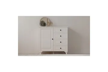 Thoro Hjørnekommode 87 cm - Matt Hvit - Oppbevaring - Oppbevaringsmøbler - Kommode - Entrekommode