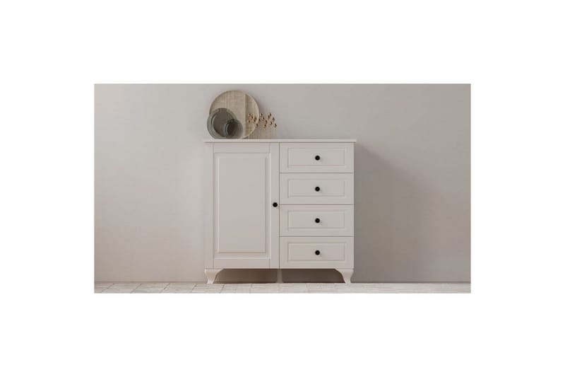 Thoro Hjørnekommode 87 cm - Matt Hvit - Oppbevaring - Oppbevaringsmøbler - Kommode - Entrekommode