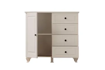 Thoro Hjørnekommode 87 cm - Matt Hvit - Oppbevaring - Oppbevaringsmøbler - Kommode - Entrekommode