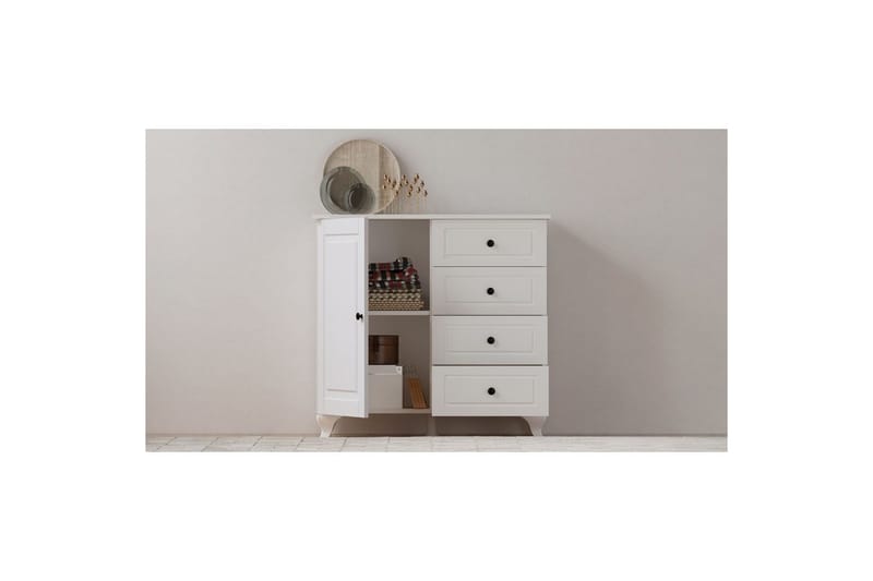 Thoro Hjørnekommode 87 cm - Matt Hvit - Oppbevaring - Oppbevaringsmøbler - Kommode