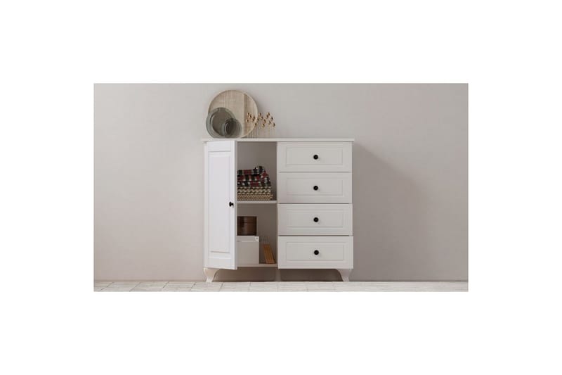 Thoro Hjørnekommode 87 cm - Matt Hvit - Oppbevaring - Oppbevaringsmøbler - Kommode