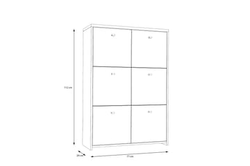 Toledor skjenk 113x77 cm - Brun / Hvit - Oppbevaring - Oppbevaringsmøbler - Sideboard & skjenker