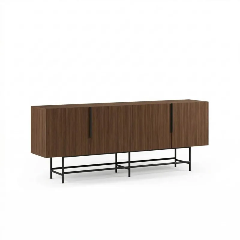Truvia Konsoll 200x77,9x40 cm, Milano valnøtt og svart