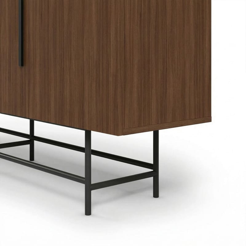 Truvia Konsoll 200x77,9x40 cm - Milano valnøtt og svart - Oppbevaring - Oppbevaringsmøbler - Sideboard & skjenker