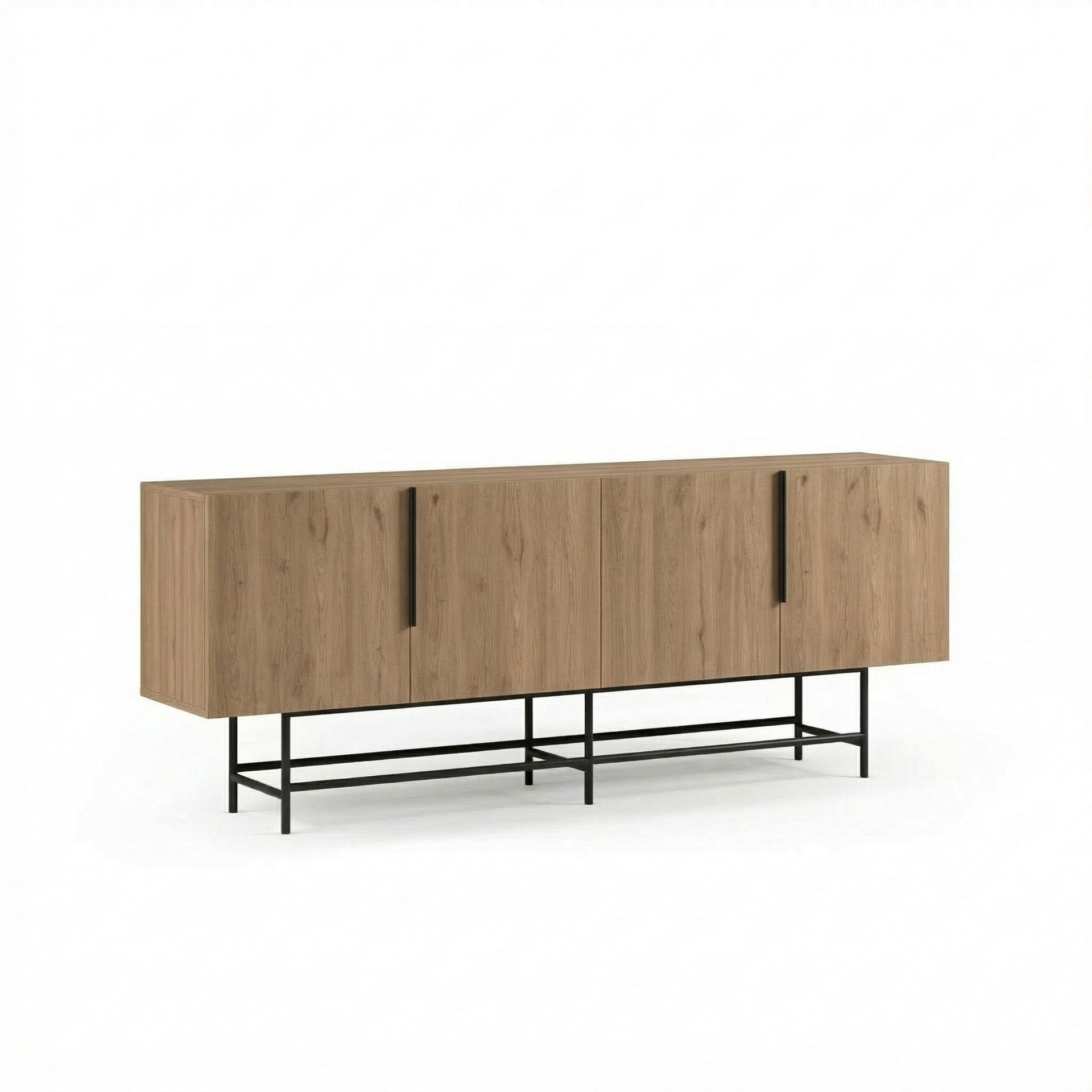Truvia Konsoll 200x77,9x40 cm - Naturlig eik og svart