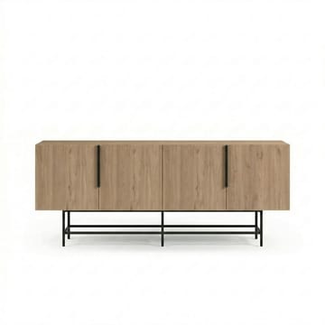 Truvia Konsoll 200x77,9x40 cm - Naturlig eik og svart - Oppbevaring - Oppbevaringsmøbler - Sideboard & skjenker
