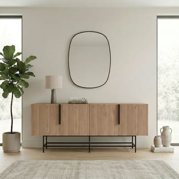 Truvia Konsoll 200x77,9x40 cm - Naturlig eik og svart - Oppbevaring - Oppbevaringsmøbler - Sideboard & skjenker