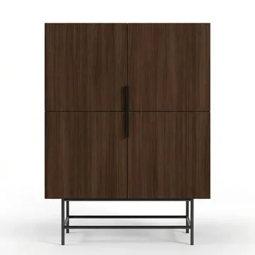 Truvia Skjenk 100x128x40 cm - Milano valnøtt Svart - Oppbevaring - Oppbevaringsmøbler - Sideboard & skjenker