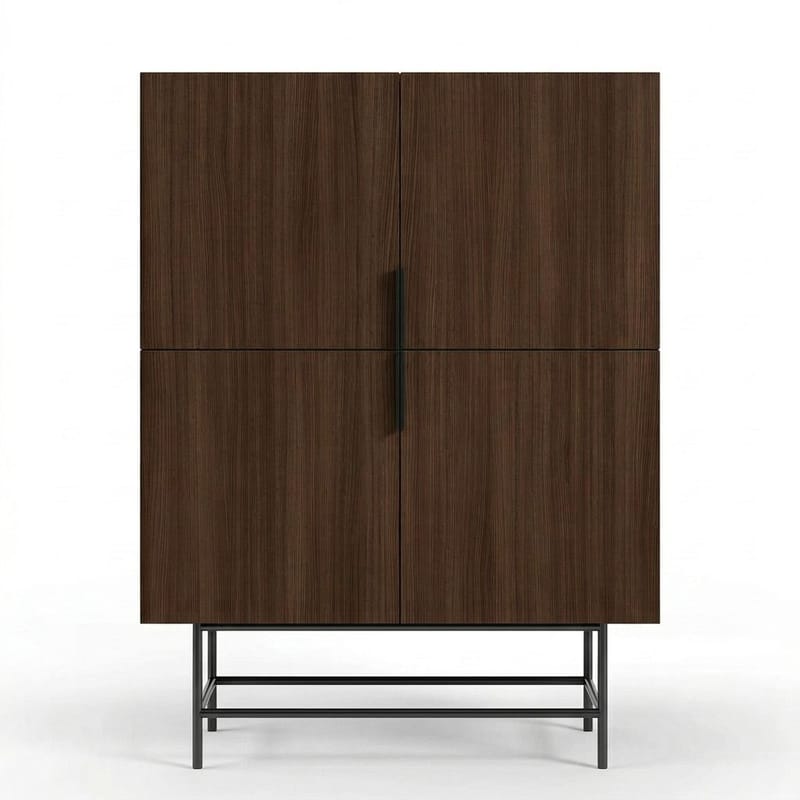 Truvia Skjenk 100x128x40 cm - Milano valnøtt Svart - Oppbevaring - Oppbevaringsmøbler - Sideboard & skjenker
