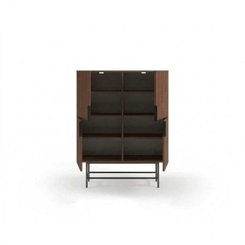 Truvia Skjenk 100x128x40 cm - Milano valnøtt Svart - Oppbevaring - Oppbevaringsmøbler - Sideboard & skjenker