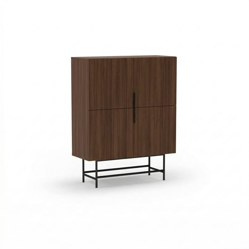 Truvia Skjenk 100x128x40 cm - Milano valnøtt Svart - Oppbevaring - Oppbevaringsmøbler - Sideboard & skjenker