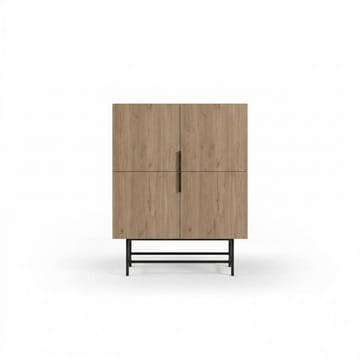 Truvia Skjenk 100x128x40 cm - Naturlig eik Svart - Oppbevaring - Oppbevaringsmøbler - Sideboard & skjenker