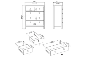 Vallvidera Kommode 82,3 cm - Svart - Oppbevaring - Oppbevaringsmøbler - Kommode