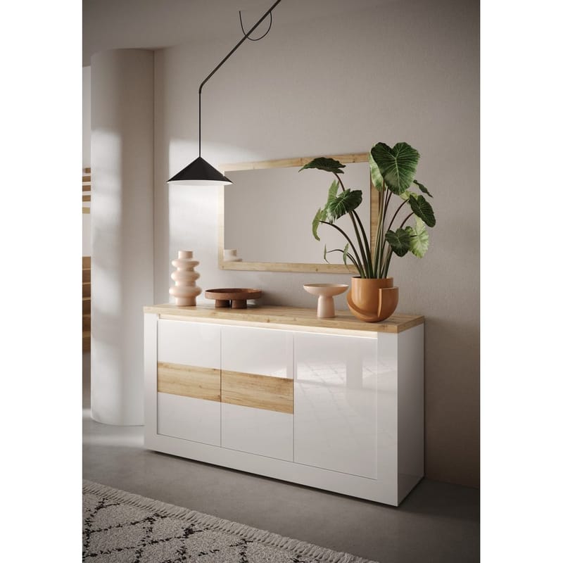 Vandesar Skjenk 160 cm - Natur/Hvit - Oppbevaring - Oppbevaringsmøbler - Sideboard & skjenker
