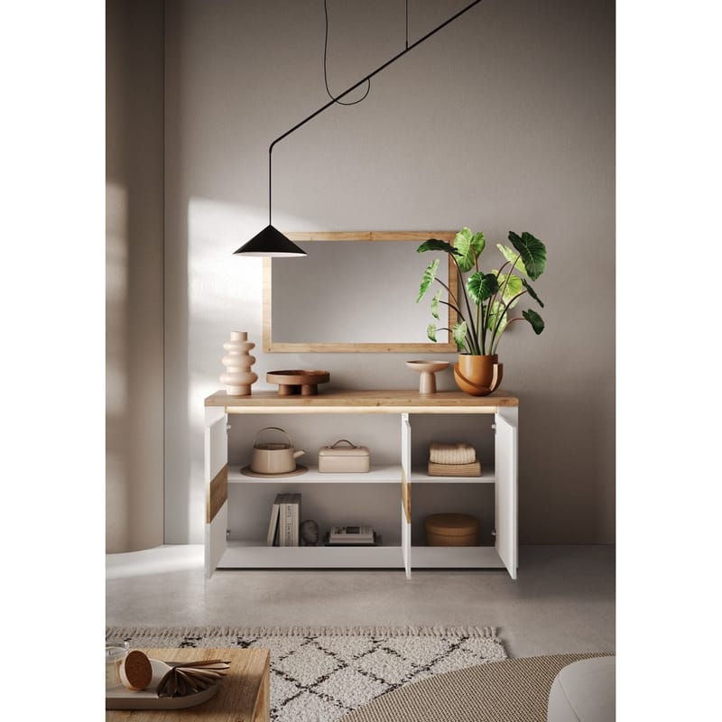 Vandesar Skjenk 160 cm - Natur/Hvit - Oppbevaring - Oppbevaringsmøbler - Sideboard & skjenker