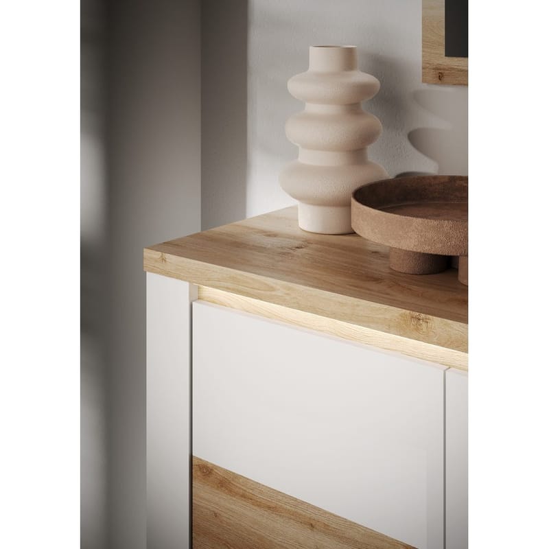 Vandesar Skjenk 160 cm - Natur/Hvit - Oppbevaring - Oppbevaringsmøbler - Sideboard & skjenker