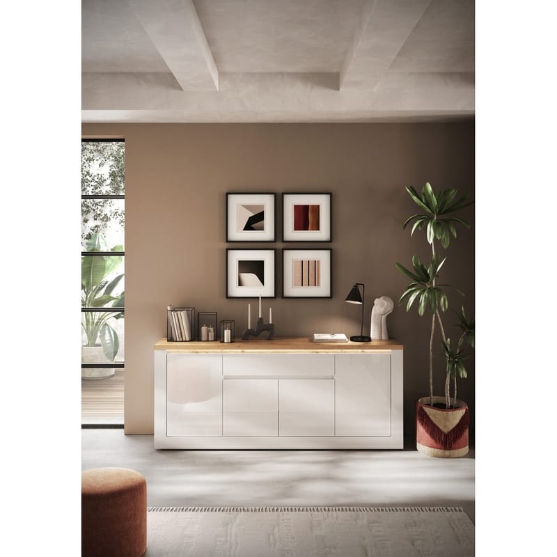 Vandesar Skjenk 207 cm - Natur/Hvit - Oppbevaring - Oppbevaringsmøbler - Sideboard & skjenker