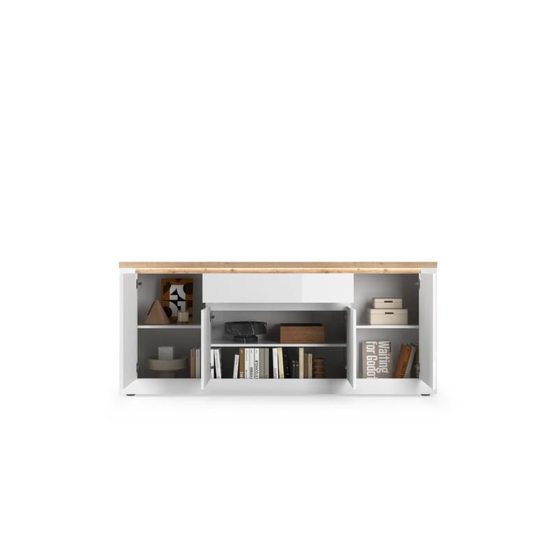 Vandesar Skjenk 207 cm - Natur/Hvit - Oppbevaring - Oppbevaringsmøbler - Sideboard & skjenker