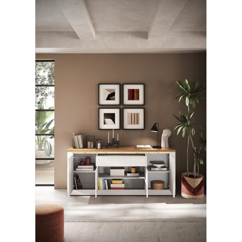 Vandesar Skjenk 207 cm - Natur/Hvit - Oppbevaring - Oppbevaringsmøbler - Sideboard & skjenker