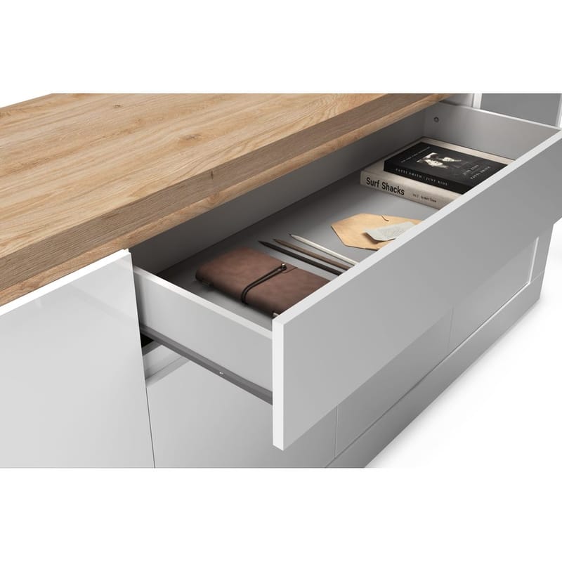 Vandesar Skjenk 207 cm - Natur/Hvit - Oppbevaring - Oppbevaringsmøbler - Sideboard & skjenker