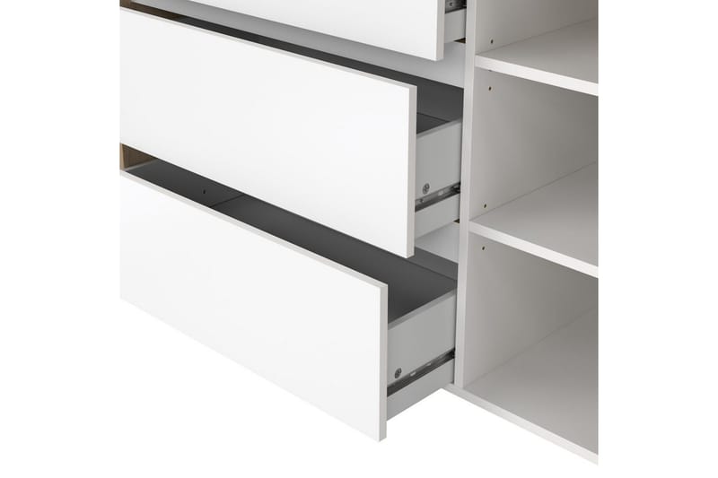 Varun Skjenk 119x48 cm - Hvit/Natur - Oppbevaring - Oppbevaringsmøbler - Sideboard & skjenker