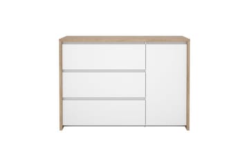 Varun Skjenk 119x48 cm - Hvit/Natur - Oppbevaring - Oppbevaringsmøbler - Sideboard & skjenker