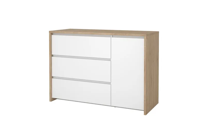 Varun Skjenk 119x48 cm - Hvit/Natur - Oppbevaring - Oppbevaringsmøbler - Sideboard & skjenker