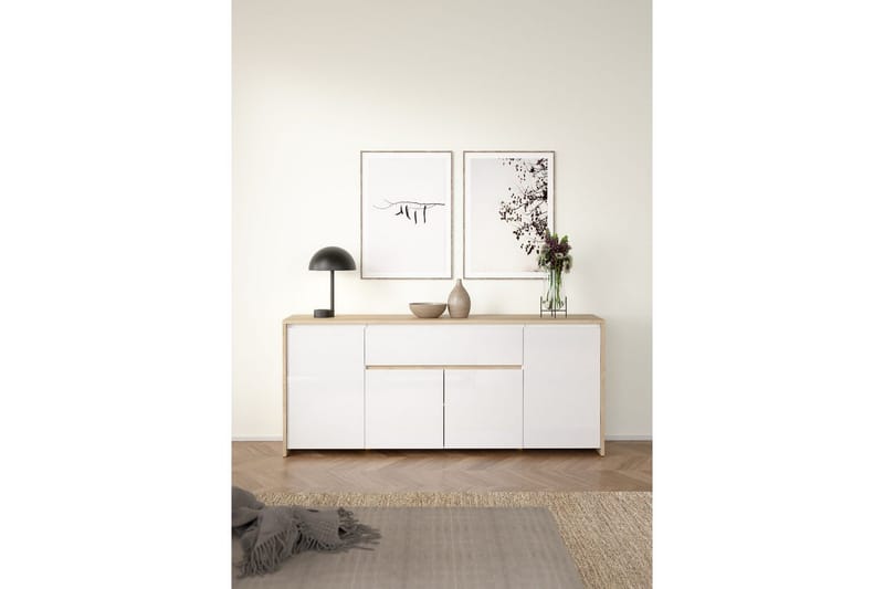 Varun Skjenk 197x48 cm - Hvit - Oppbevaring - Oppbevaringsmøbler - Sideboard & skjenker