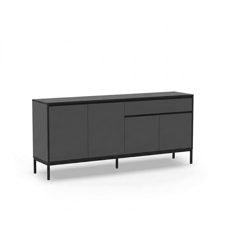 Velar Konsoll 180x80x40 cm - Anthracite, Wood Black, Black - Oppbevaring - Oppbevaringsmøbler - Sideboard & skjenker