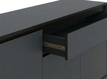 Velar Konsoll 180x80x40 cm - Anthracite/Wood Black/Black - Oppbevaring - Oppbevaringsmøbler - Sideboard & skjenker