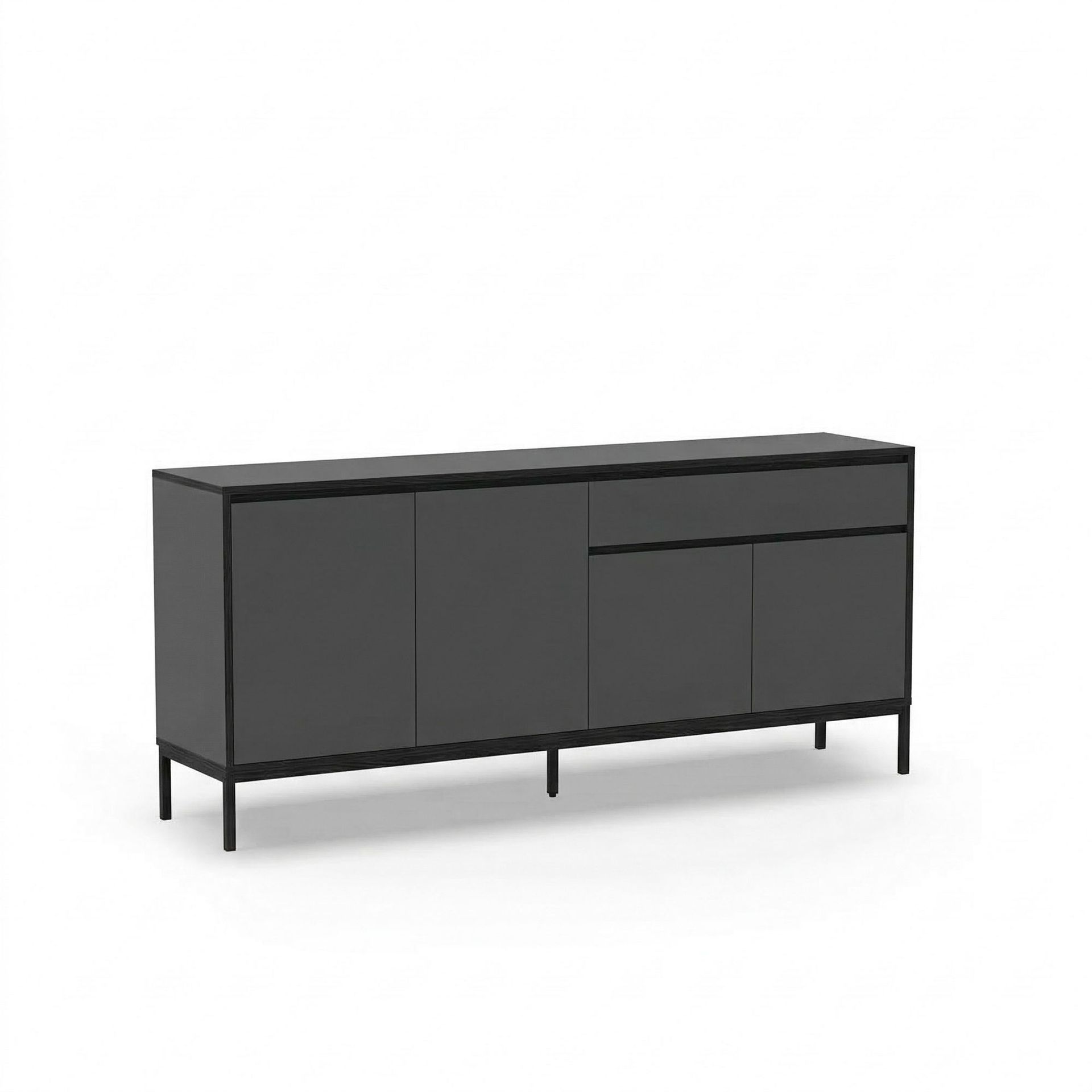 Velar Konsoll 180x80x40 cm - Anthracite/Wood Black/Black