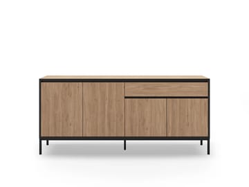 Velar Konsoll 180x80x40 cm - Naturlig eik, tre-svart, svart - Oppbevaring - Oppbevaringsmøbler - Sideboard & skjenker