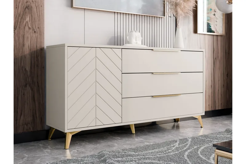 Vemdalen Kommode 154 cm - Beige - Oppbevaring - Oppbevaringsmøbler - Kommode