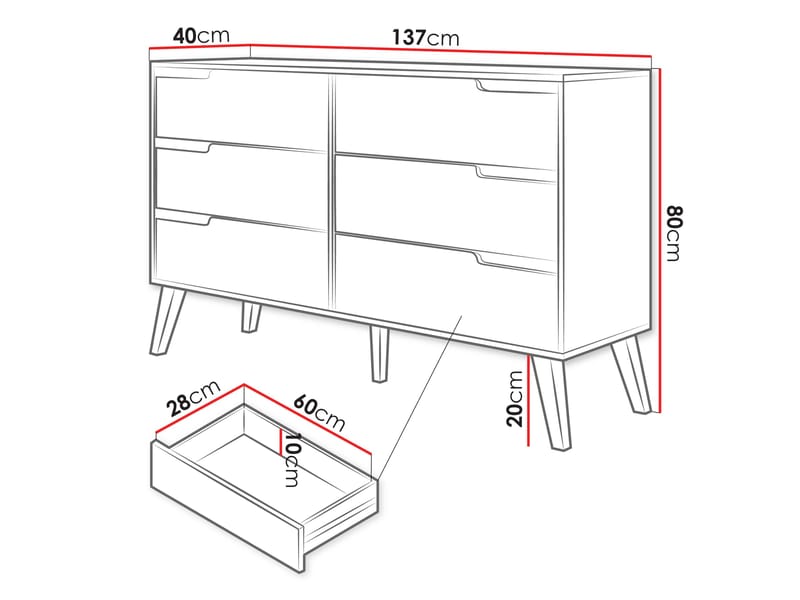 Virello skjenk 137 cm - beige - Oppbevaring - Oppbevaringsmøbler - Sideboard & skjenker