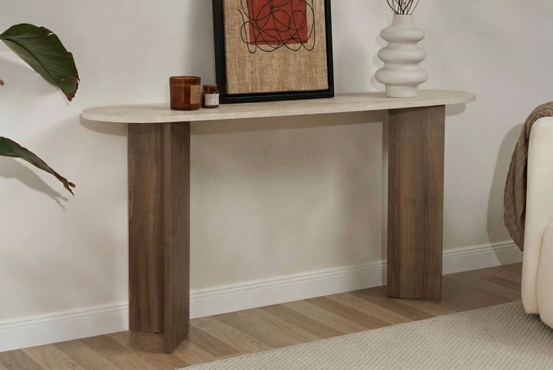 Yeno Skjenk 150x75x35 cm - Travertin, Venezia valnøtt - Oppbevaring - Oppbevaringsmøbler - Sideboard & skjenker