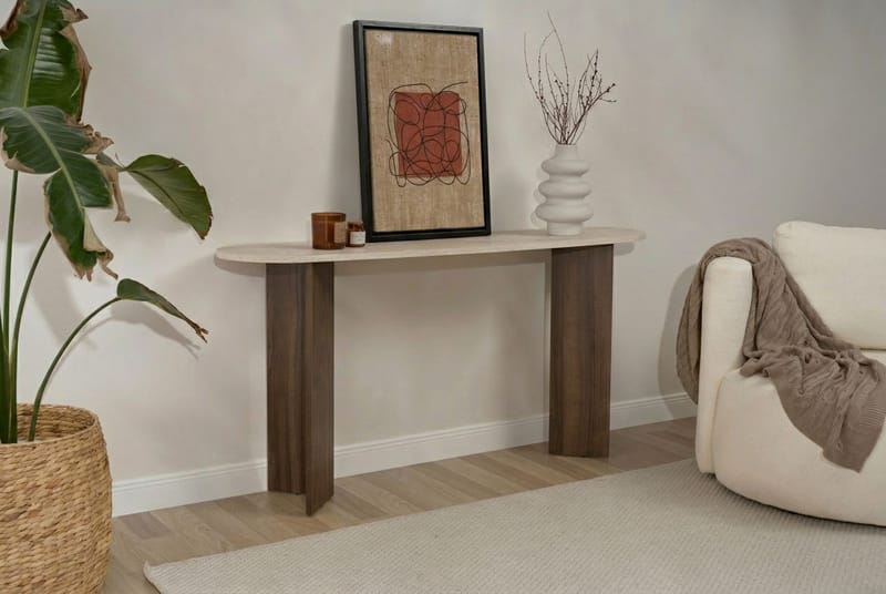 Yeno Skjenk 150x75x35 cm - Travertin, Venezia valnøtt - Oppbevaring - Oppbevaringsmøbler - Sideboard & skjenker